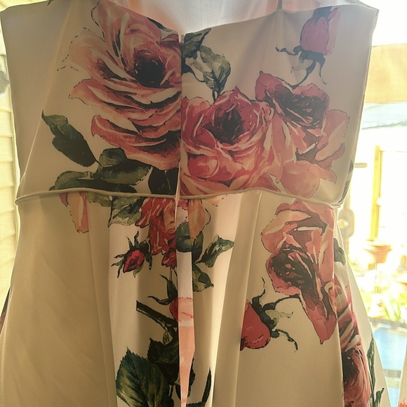 Betsy Adam white with pink flowers gown - Picture 6 of 13